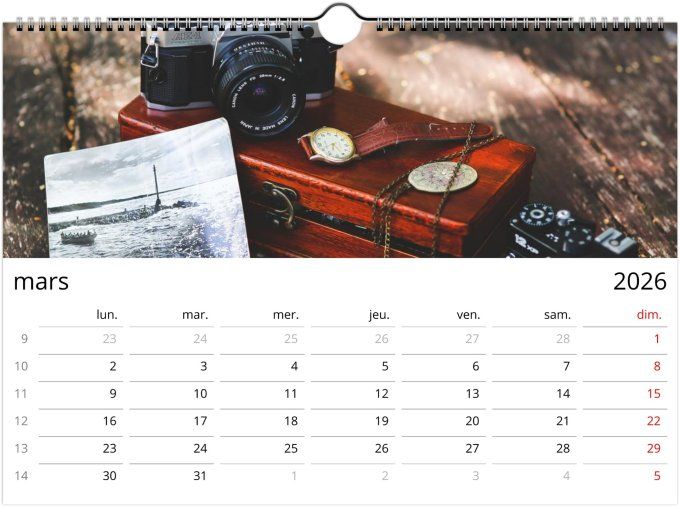 Calendrier 2026 -  Vintage